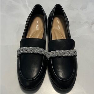 Gianni Bini Black Flats with Silver Accent